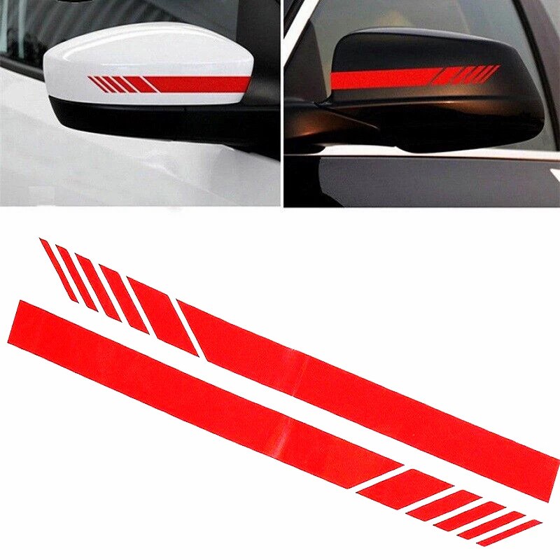 1 Miếng Dán Trang Trí Kính Chiếu Hậu Xe Hơi Chất Liệu Vinyl Phản Quang Chống Thấm Nước Không Phai Màu Họa Tiết Sợi Carbon 5D