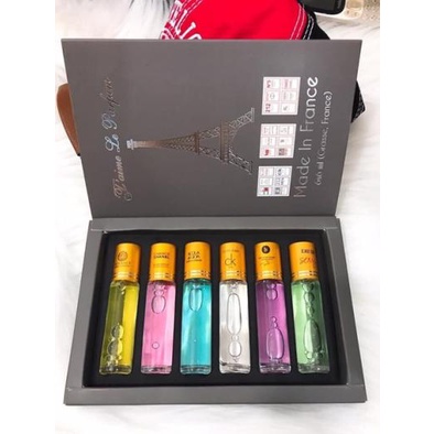 SET 6 CHAI NƯỚC HOA MINI 6ml, ĐỦ MÙI HƯƠNG PHÙ HỢP CHO CẢ NAM VÀ NỮ