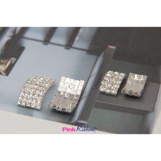 *[Giá 2 cái]Charm đá chữ nhật 2 cỡ phụ kiện thời trang, gắn lên phụ kiện tóc, phụ kiện nơ bờm kẹp tóc, DIY, handmade