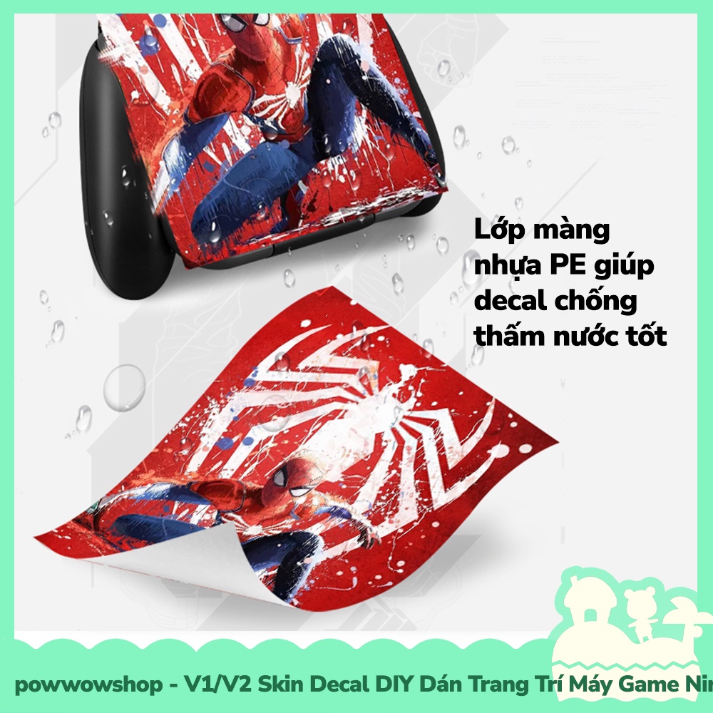 [Sẵn VN - Hỏa Tốc] V1/V2 Set Skin Decal DIY Dán Trang Trí Máy Game, Dock, Grip Nintendo Switch Mẫu Phong Cách Game Gamin