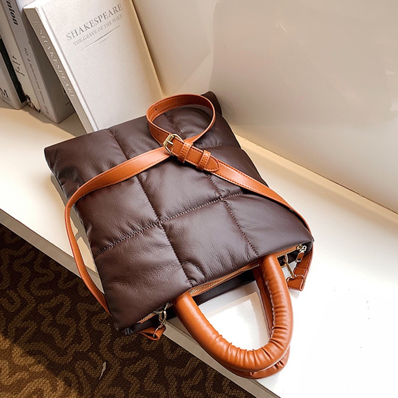 Túi Đeo Vai Bằng cotton Sức Chứa Lớn Họa Tiết Kẻ Sọc Cho Nữ