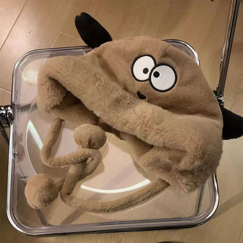 Mũ Trùm Đầu Mềm Mại Dày Dặn Chống Gió In Họa Tiết Hoạt Hình Dành Cho Nam Nữ