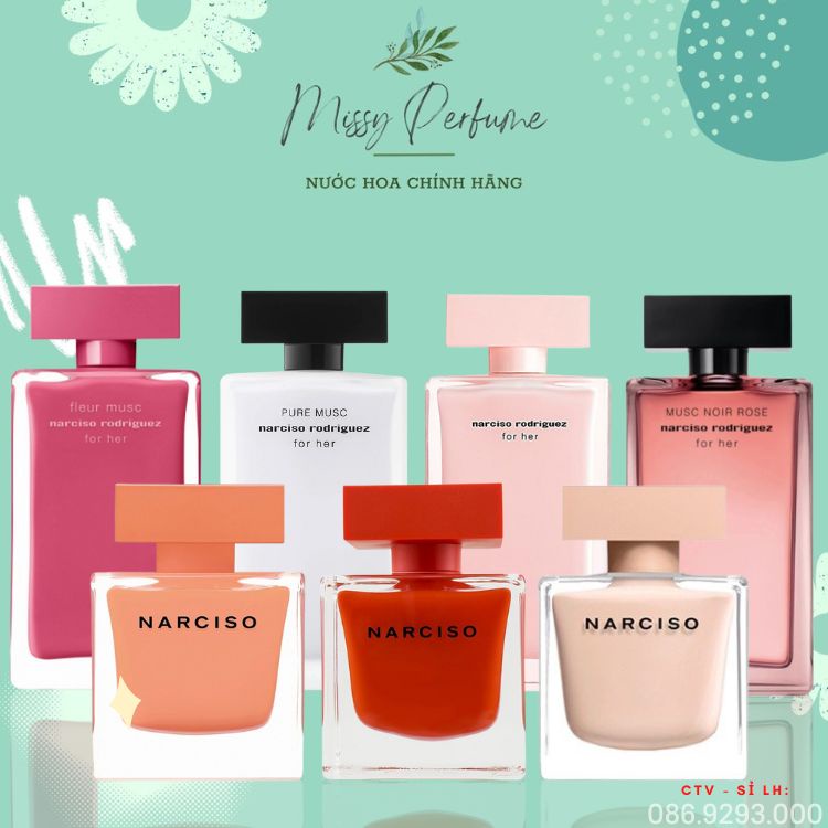 Nước Hoa Narciso For Her EDP, Nar Ambree , Narciso Noir Rose_Nước Hoa Nữ Chính Hãng