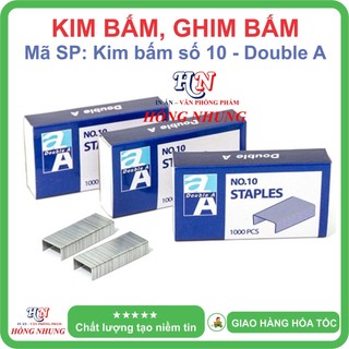 Combo 20 hộp nhỏ kim bấm số 10, nhãn hiệu double a, thương hiệu uy tín, chất lượng