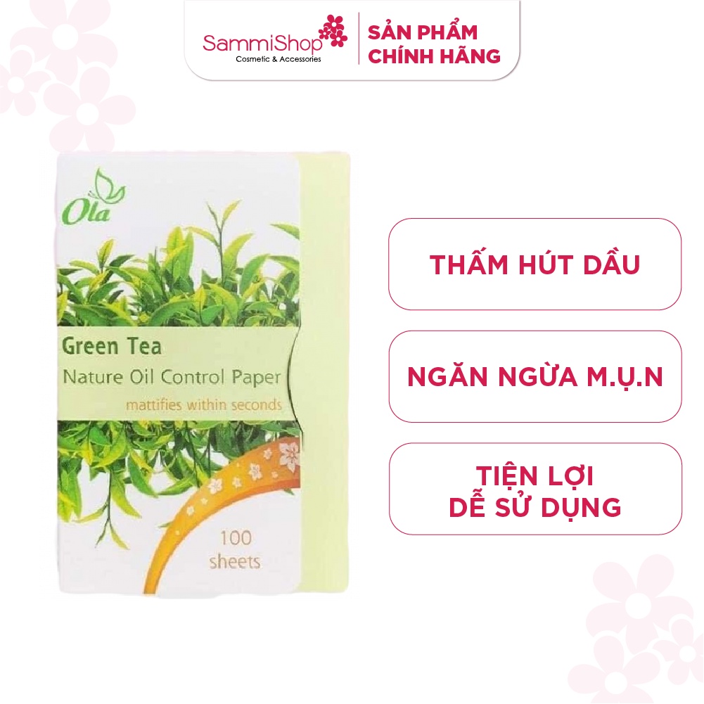 Giấy thấm dầu trà xanh Ola 100 tờ