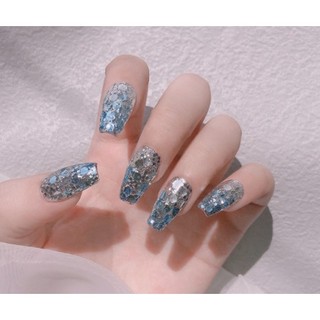 1 Lọ Sơn Móng Tay Màu Đỏ / Xanh Dương gradient