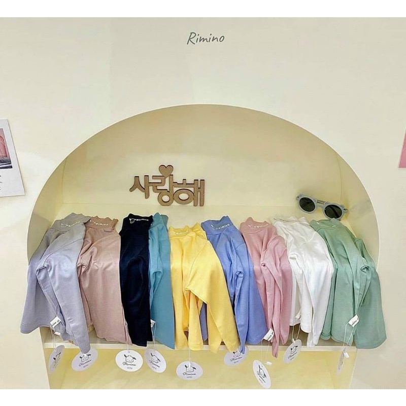 Áo bún áo giữ nhiệt cho bé cổ 3 phân hàng rimino cao cấp chất siêu mềm mịn cho bé trai bé gái