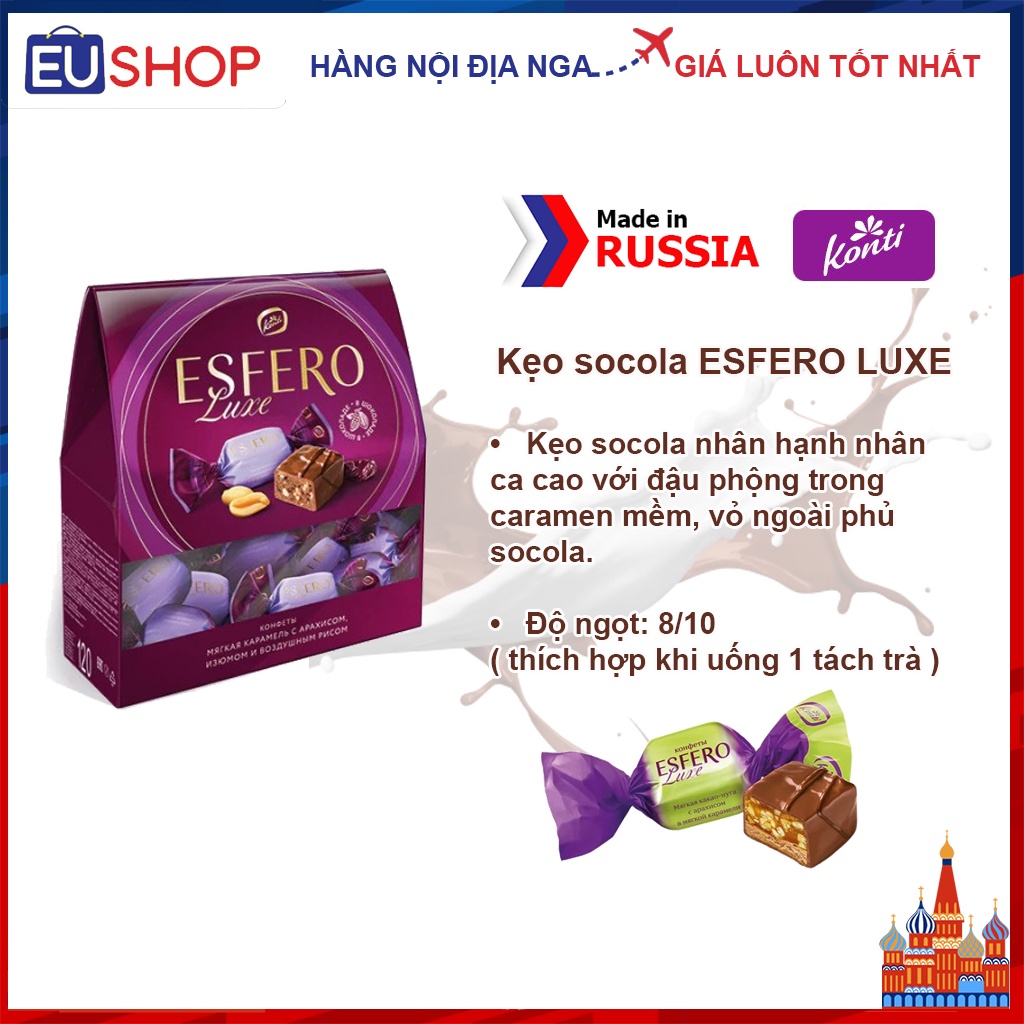 Kẹo socola hạnh nhân cacao Konti Esfero Luxe ( Xanh )