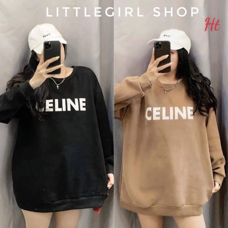 Áo sweater bo gấu chữu cel