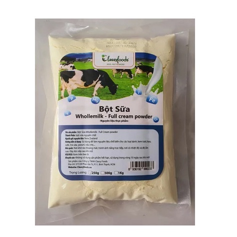 500G Bột sữa( sữa bột) béo nguyên kem không đường WHOLEMILK NEWZEALAND