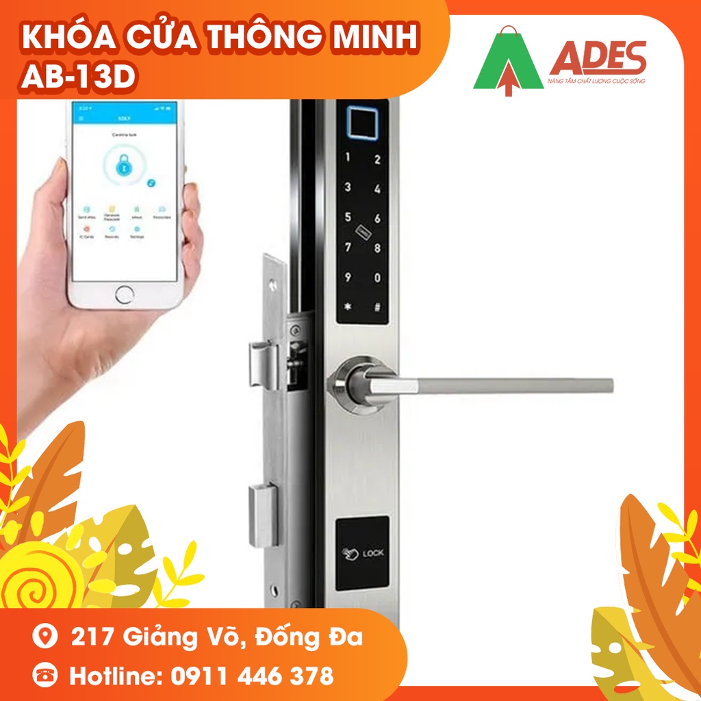 Khoá vân tay điều khiển qua app điện thoại HomeKit AB-13D - BẢo hành 12 tháng