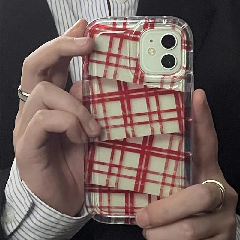 Ốp Điện Thoại Silicon TPU Mềm Trong Suốt Họa Tiết Kẻ Sọc Chống Sốc Cho IPhone 14 13 12 11 Pro XS Max XR X 7 8 6S Plus