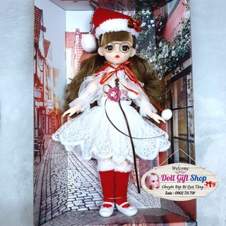 Búp bê xinh cao 30cm mắt đá 3D có khớp xoay, đồ chơi búp bê quà tặng đáng yêu cho bé gái - Doll Gift