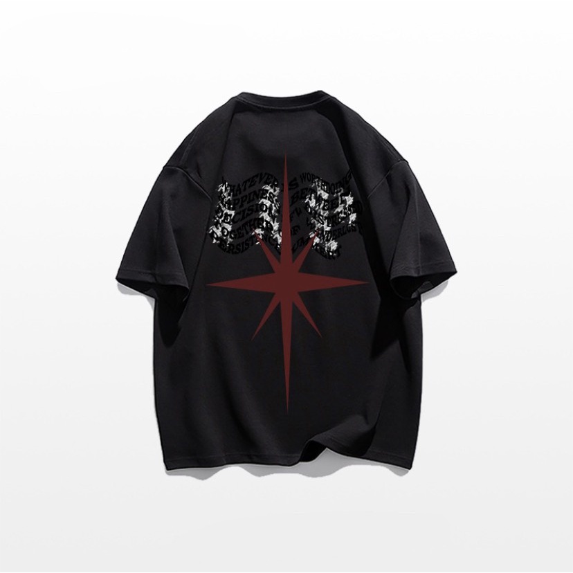 Áo Phông Cổ Tròn In Họa Tiết 5D Chữ Lớn Sành Điệu, Fom UNISEX Từ GAREMSTORE