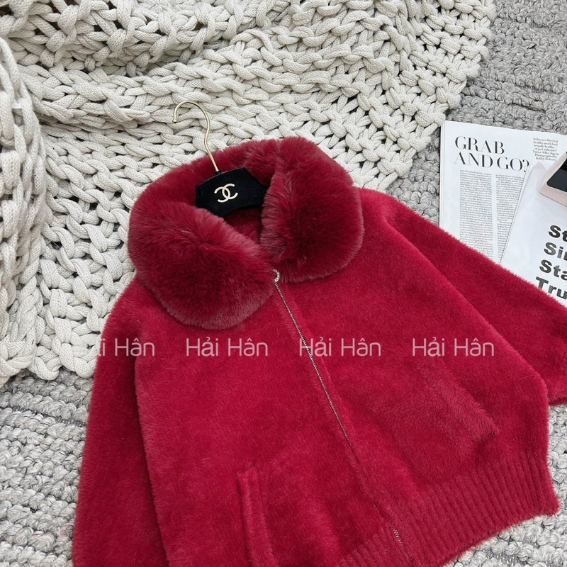 ÁO KHOÁC LÔNG THỎ KÈM TAG HOT HIT ❌CHUẨN -XỊN❌