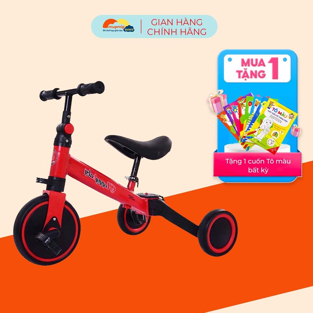 Xe đạp 3 bánh cho bé AMISIO Sport chính hãng 2 trong 1 làm xe đạp và xe chòi chân trẻ em phát triển vận động