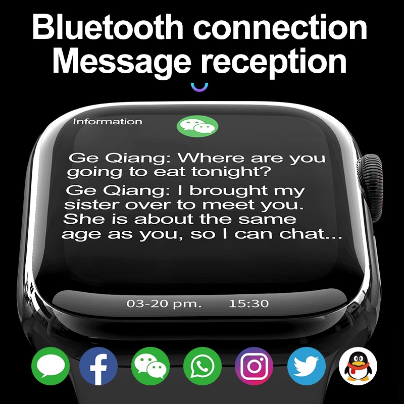 Đồng Hồ Thông Minh S7 IW7 MaX Màn Hình 1.9inch Màu Đen Bằng Thép Không Gỉ Hỗ Trợ Giọng Nói NFC Alipay