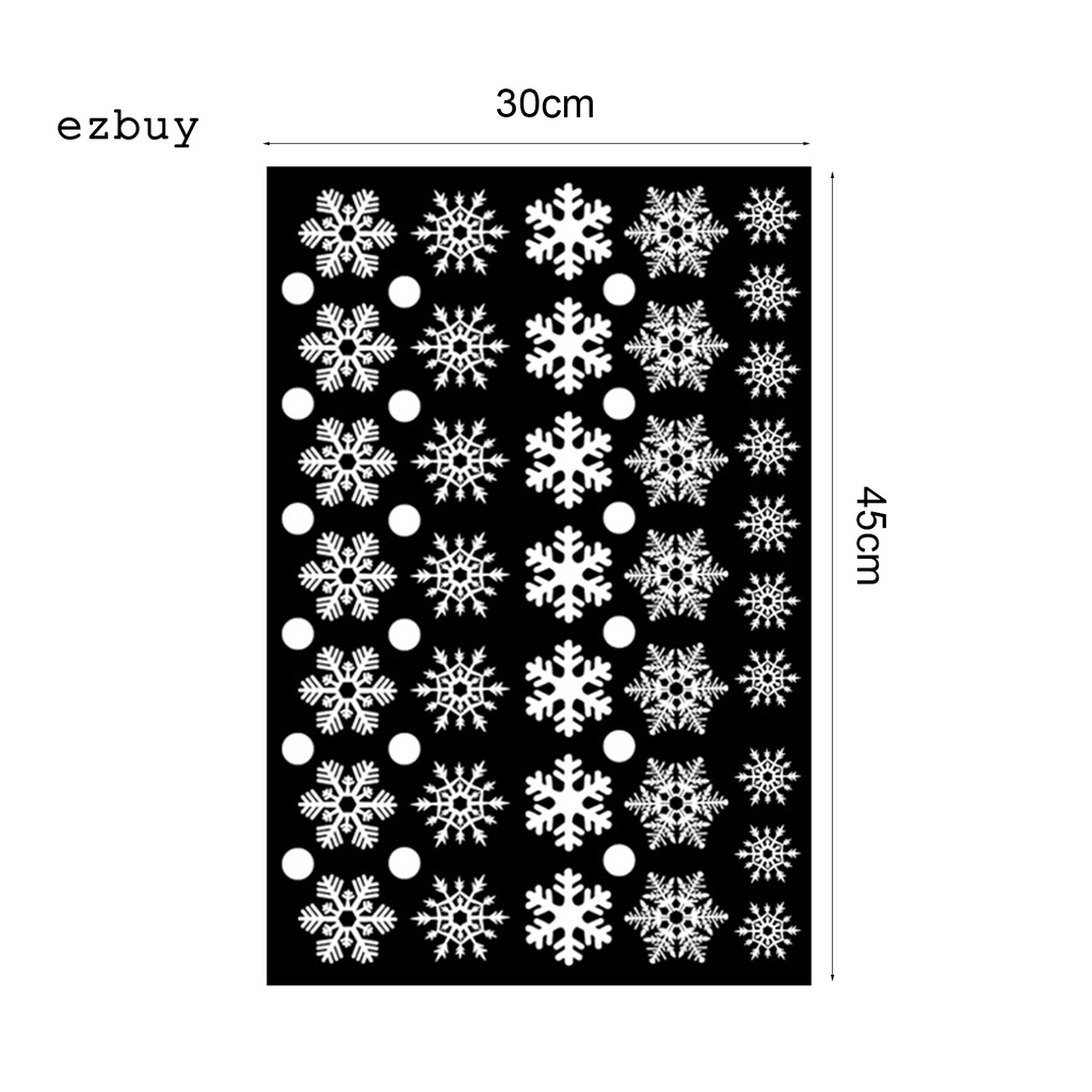 Bộ 2 Miếng Dán Cửa Sổ Bằng PVC Chống Nước Họa Tiết Bông Tuyết Giáng Sinh Độc Đáo Trang Trí Nhà Cửa