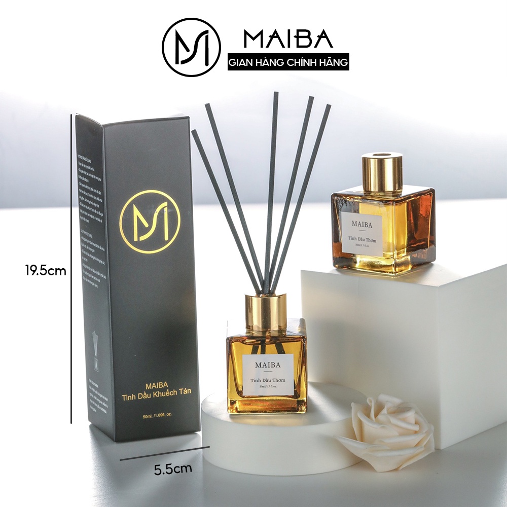 Tinh Dầu Thơm Phòng Bản Vàng 50ml MAIBA, Cao Cấp Nhập Khẩu, Hương Thiên Nhiên Thư Giãn