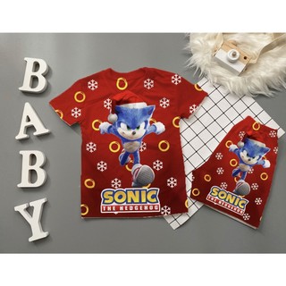 Bộ đồ thun lạnh cho bé in hình nhím sonic ngỗ nghĩnh chất thun lạnh thái 10-60kg