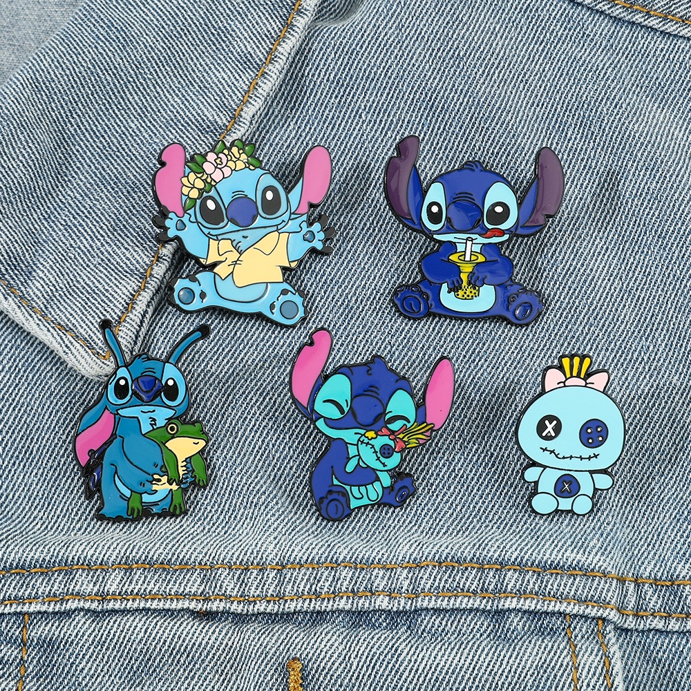 Huy Hiệu Cài Áo Hình Stitch Dễ Thương