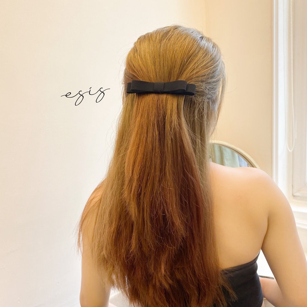 KẸP BẤM HÌNH NƠ RUY BĂNG TRƠN HÀN QUỐC ESIS ACCESSORIES