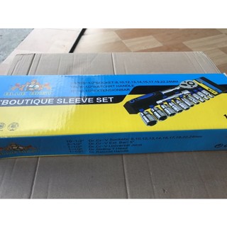Bộ tuýp khẩu tự động 12 chi tiết Blue Bét đầu khẩu 1/2 cao cấp
