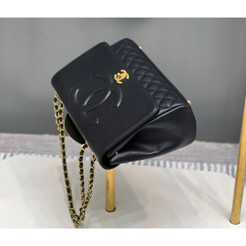 Túi xách nữ C.N FLAP da mịn sz32cm phụ kiện mạ vàng cổ fullbox