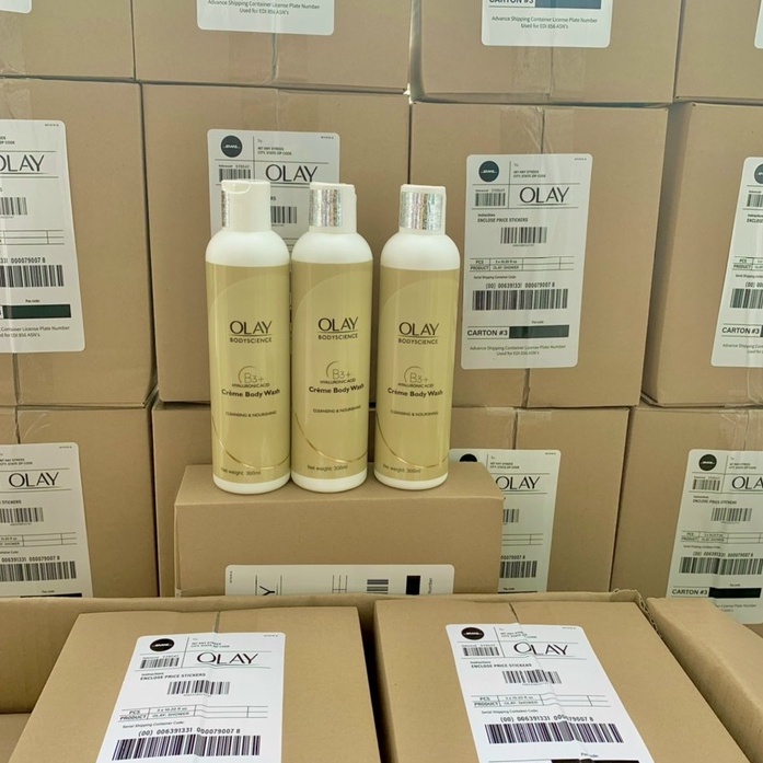 Sét 3 chai Sữa tắm OLAY B3+ Vitamin C trắng da 900ml