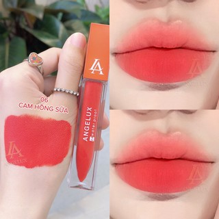 Son kem siêu lì angelux màu cam hồng sữa
