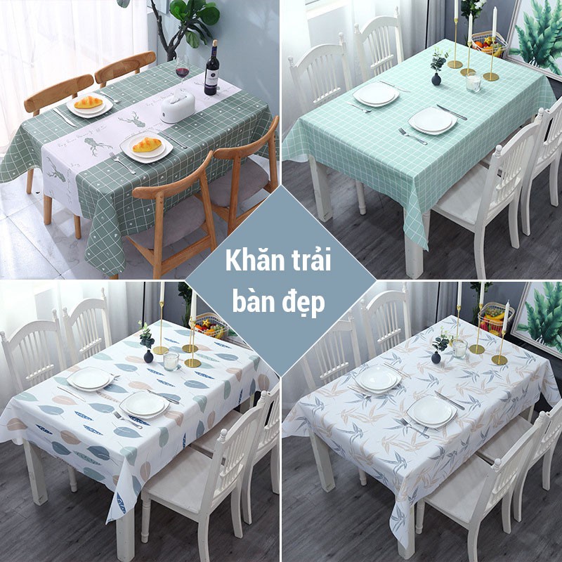 Khăn Thảm Trải Bàn Nhựa PVC Chống Thấm Nước Hình Ngộ Nghĩnh Đáng Yêu