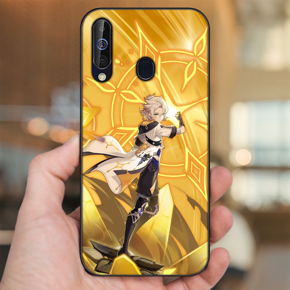 Ốp lưng Samsung A8s, A60, M30 viền đen in hình Albedo Genshin Impact