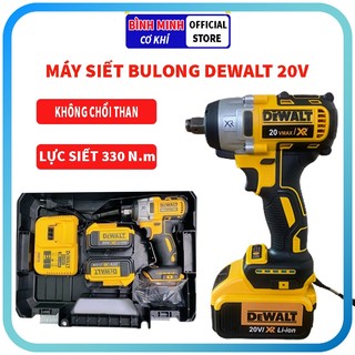 Máy siết bulong dùng pin DWT 20v KHÔNG CHỔI THAN, máy siết bulong cầm tay mini , lực siết 330 N.m