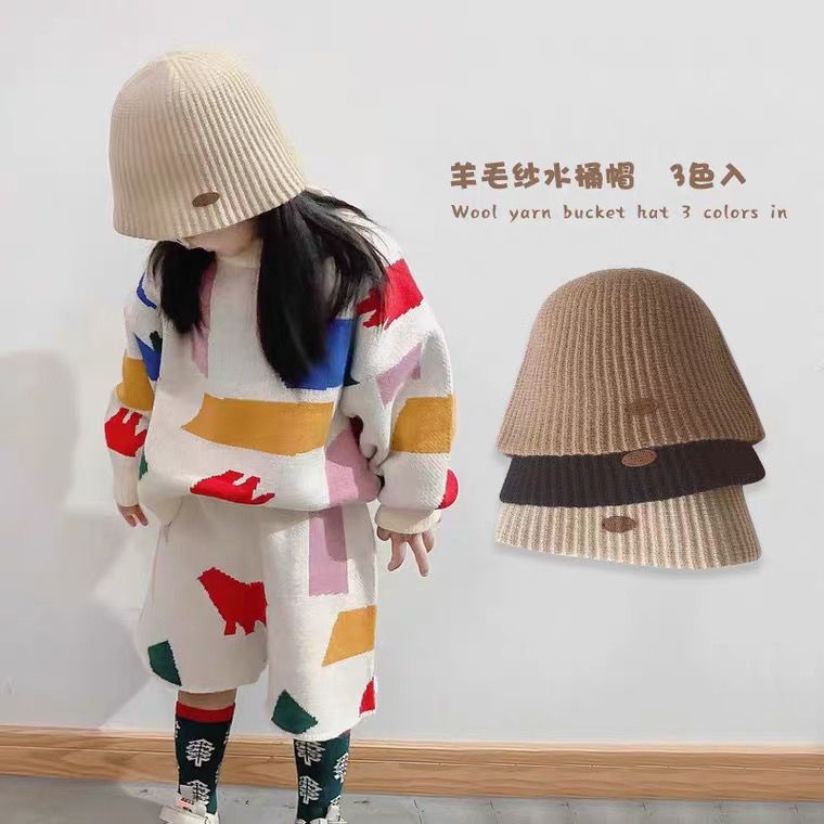 Mũ Bucket Len Phong Cách Hàn Quốc Xinh Xắn Cho Bé