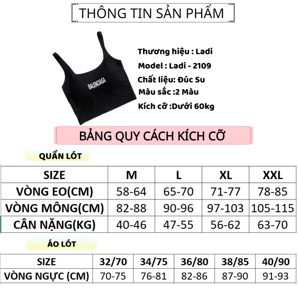 Áo Bra Su Đệm Mỏng Nâng Vòng Một Gợi Cảm Mềm Mại Thoáng Mát Ladi-2109