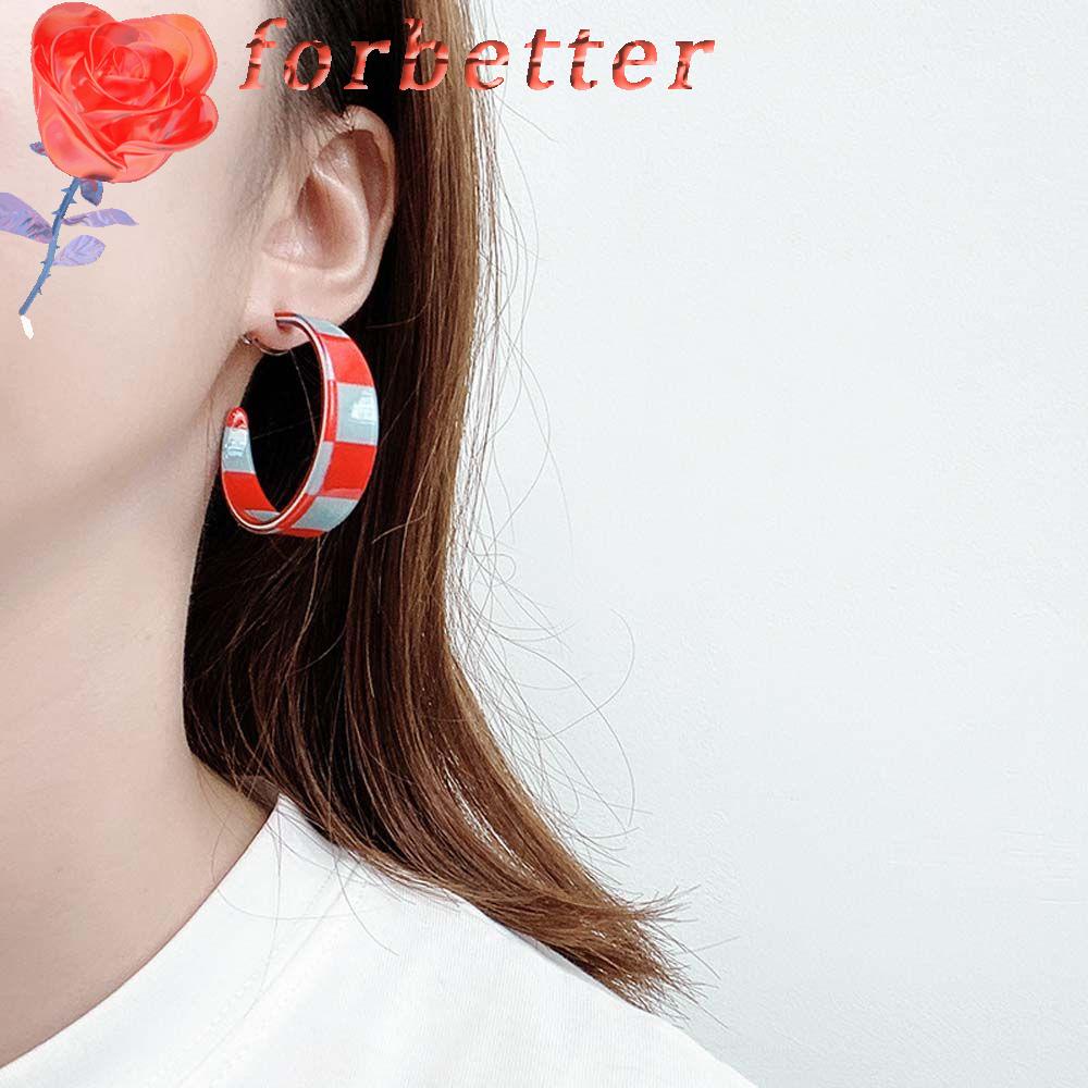 Khuyên tai xỏ lỗ hình chữ C tùy chọn màu sắc phong cách Hàn Quốc cổ điển thời trang cho nữ 925