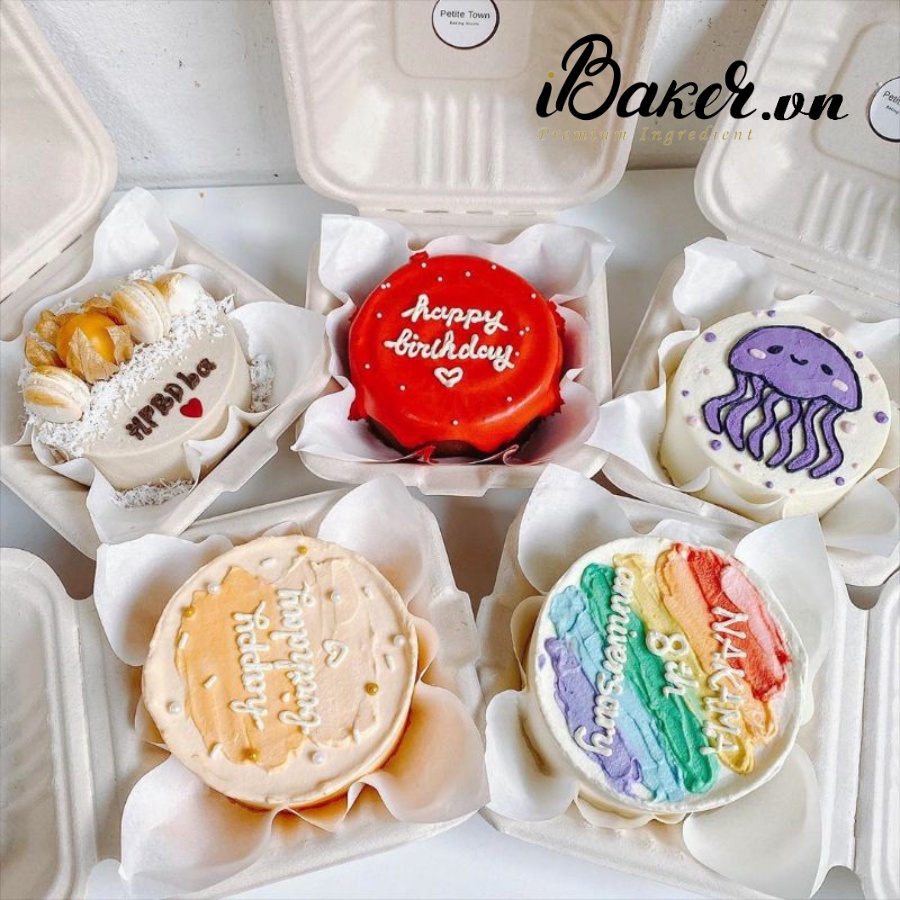 [Set 50] Hộp bã mía vuông đựng bánh &amp; Hamburger, Hộp Bento (15x15x8cm)