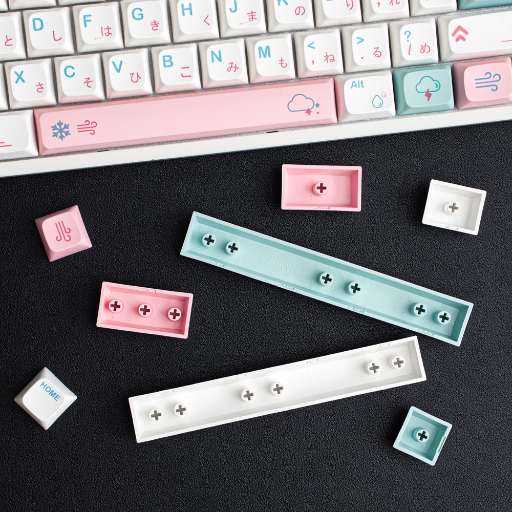 Bộ nút bàn phím cơ Keycap Weather PBT Dyesub - XDA Profile - 132 nút