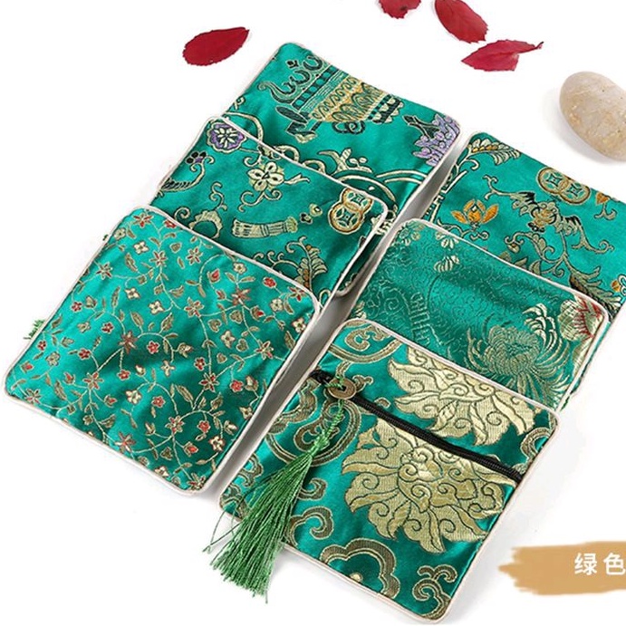 Túi đựng trang sức, vòng tay đá phong thủy, vòng dâu tằm