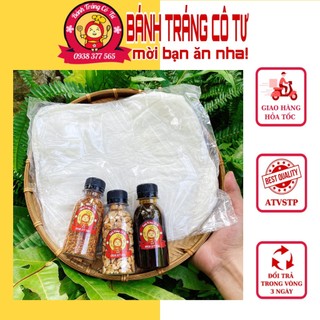 Combo bánh tráng phơi sương, sốt me, đậu phộng, muối hạt - Bánh Tráng Cô Tư.
