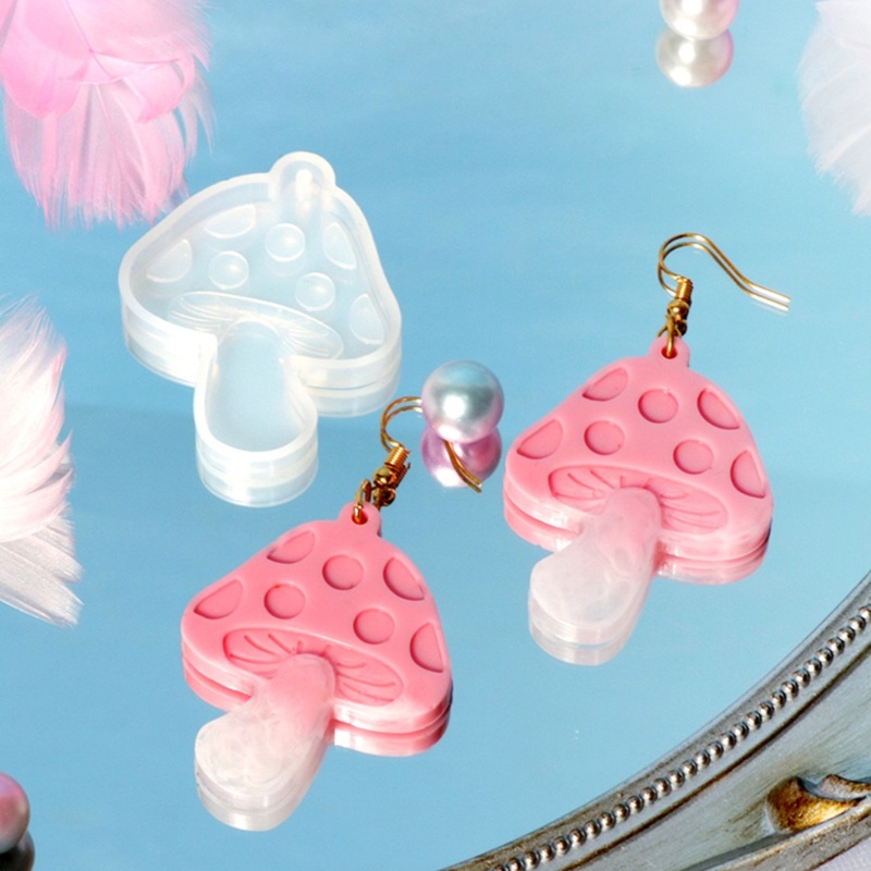 Khuôn Silicone Hình Nấm Làm Mặt Dây Chuyền / Móc Khóa Thủ Công
