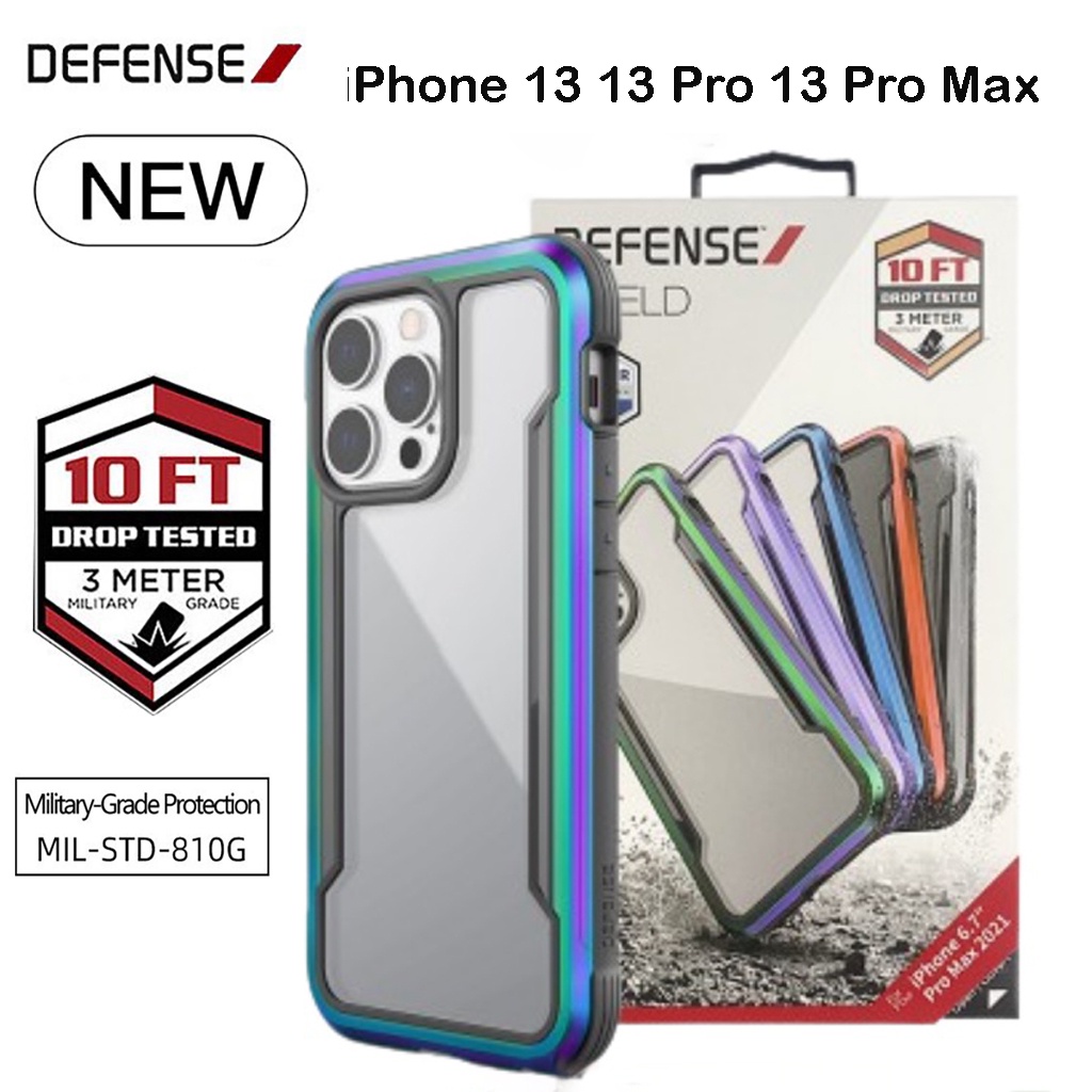 Ốp điện thoại X-Doria Defense Shield Case chất liệu nhôm + cao su chống sốc dành cho iP 13 13 Pro 13 Pro Max