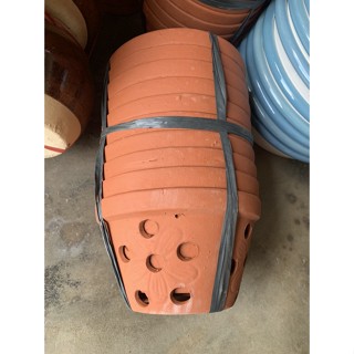 Chậu đất nung Size 20cm + Tặng kèm móc treo, trồng hoa Lan, cây phong Lan, phong lan (combo 10c)