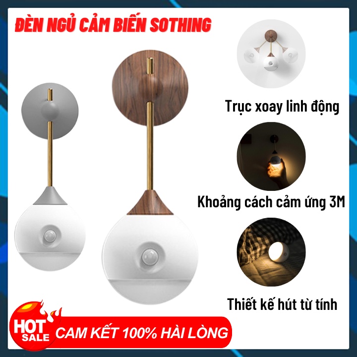 Đèn ngủ cảm ứng thông minh xiaomi SOTHING - Đèn cảm biến hồng ngoại, tháo rời tiện ích bảo hành 12 tháng
