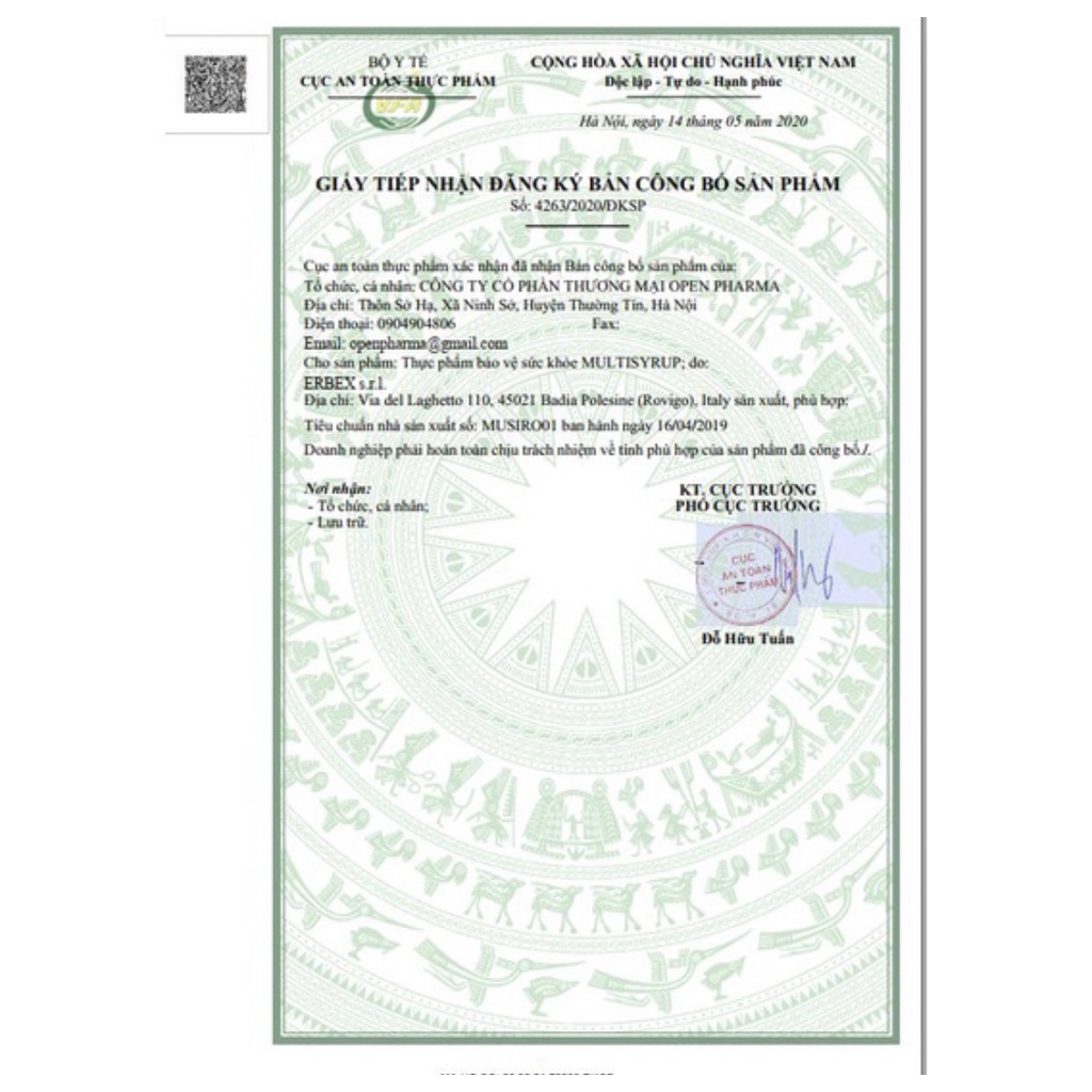 Siro vitamin Multi Syrup 100ml tăng sức đề kháng cho bé, giúp bé ăn ngon ngủ ngon - Thanh Thảo Pharmacy