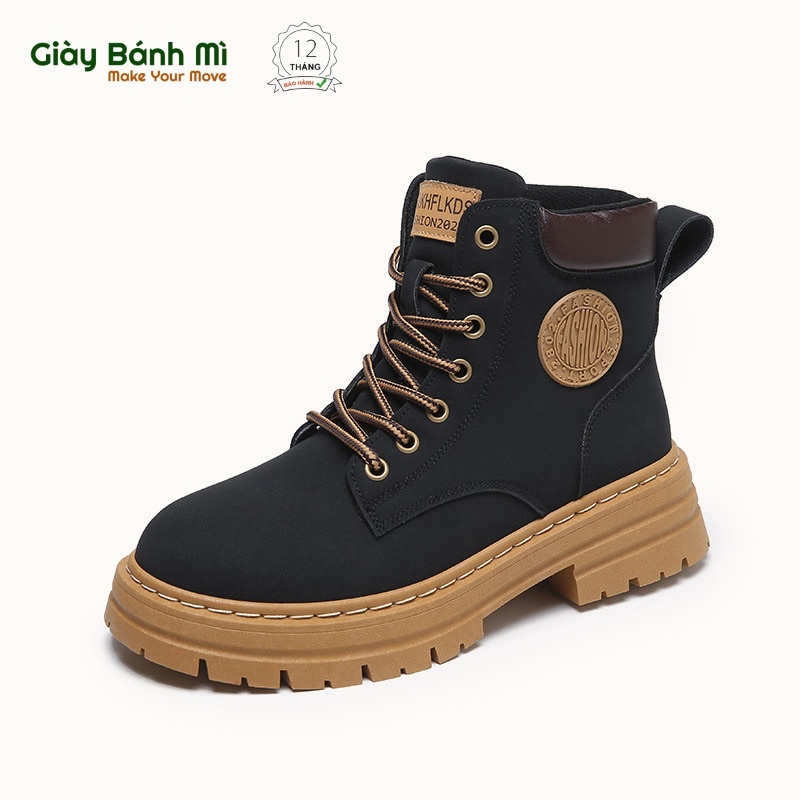 Giày Boots Nữ Cổ Cao Oxford Cao Cấp G1428 G1743 Hàng Cao cấp Bảo hành keo 12 tháng - Shop Giày Bánh Mì