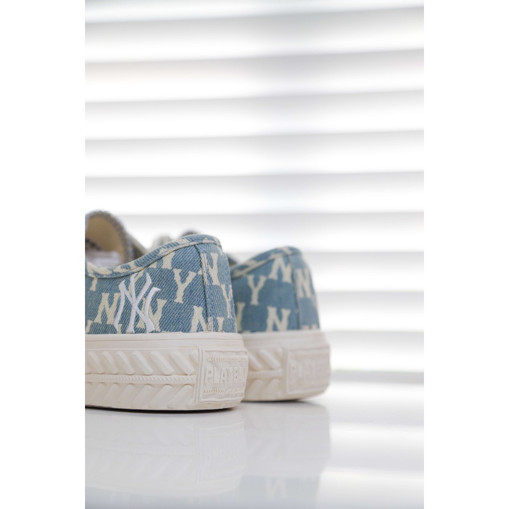 Giày MLB Playball Monogram Denim Chính Hãng