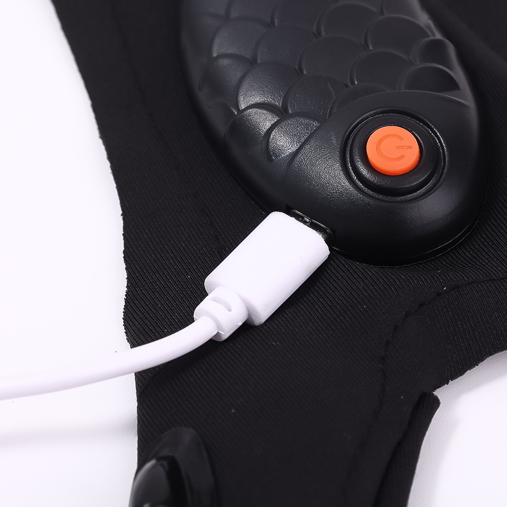 Găng Tay Câu Cá / Cắm Trại Ban Đêm Không Ngón Chống Thấm Nước Có Đèn LED Sạc USB