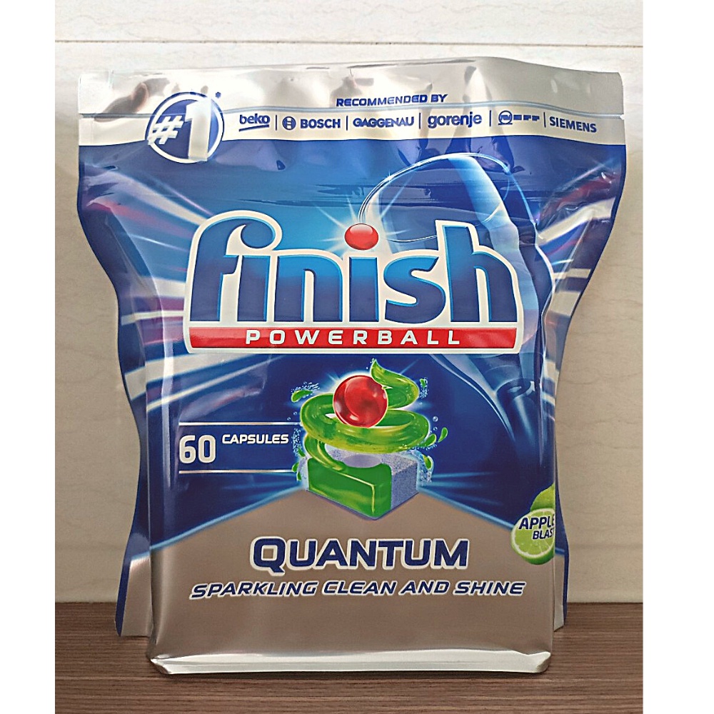 Viên rửa bát Finish Quantum max 60 viên hương Táo
