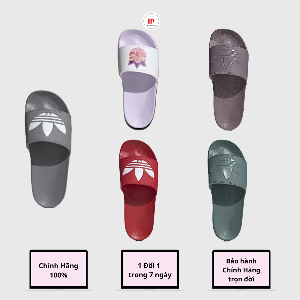 Chính hãng Dép quai ngang Adidas Lite Xám / Tím nhạt / Tím đậm / Đỏ / Xanh Lá